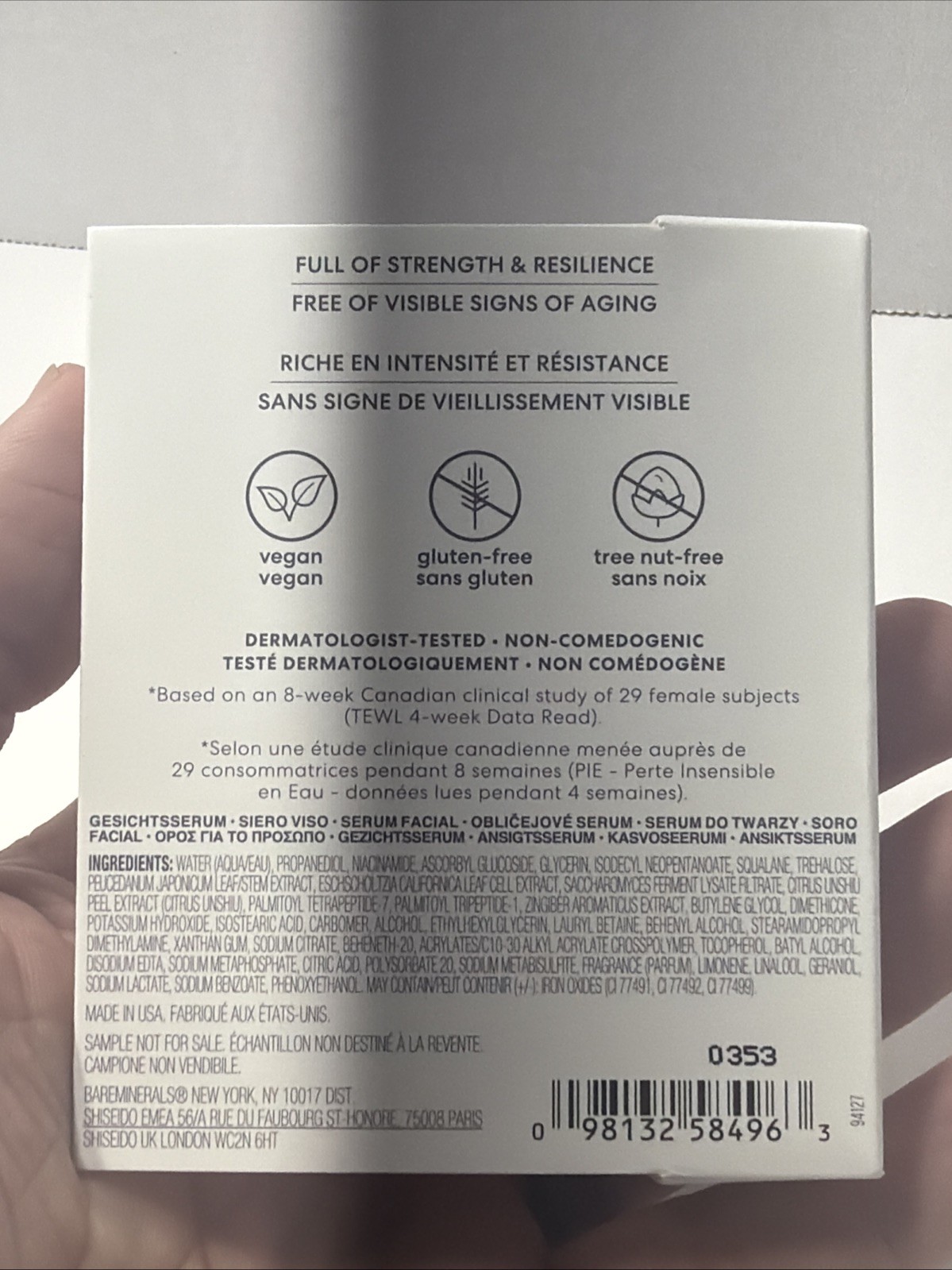 bareMinerals SKINLONGEVITY Long Life Herb Serum Mini Size 8ml/.27floz