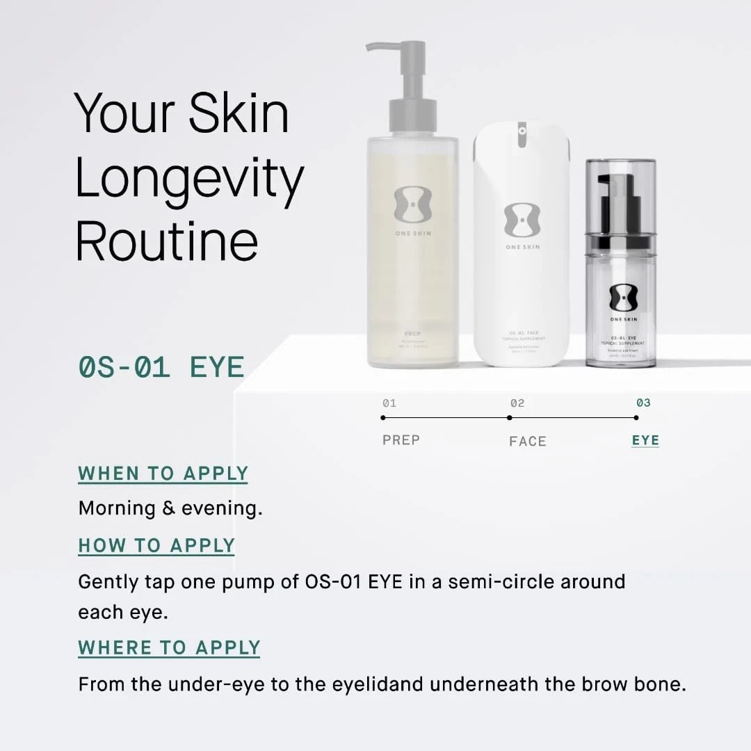oneskin EYE OS-01 Peptide Skin Longevity Eye Cream – Improves Hydration and F…