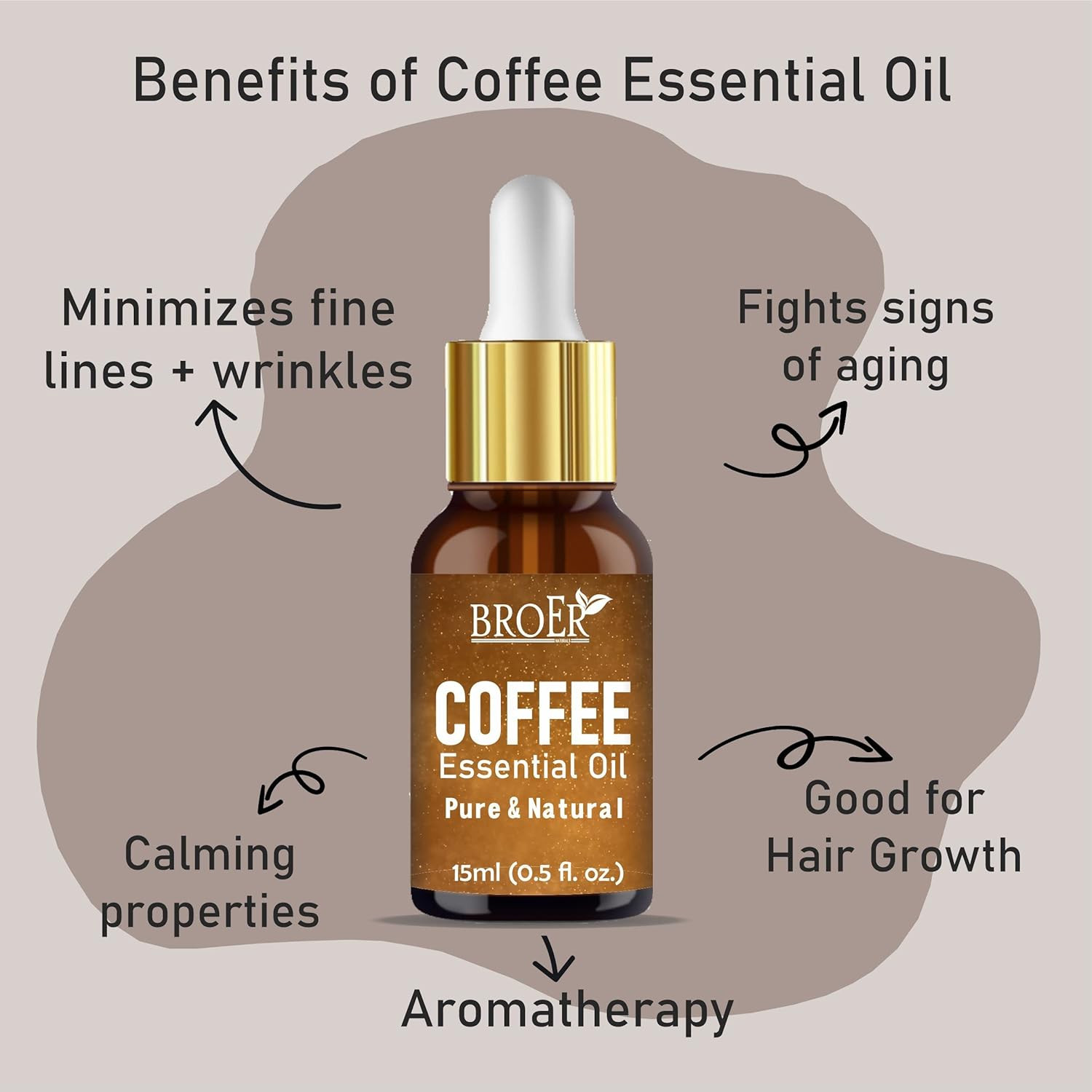 Coffee Essential Oil repair damage Skin and improve Skin texture 15ml combo of 3