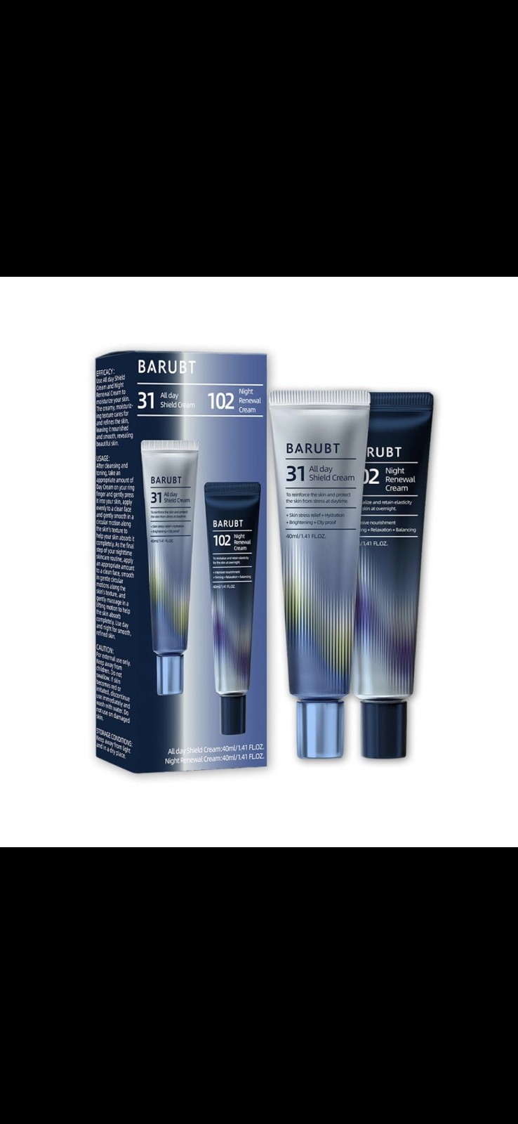 All Day Shield Cream 1.41 fl oz & Night Renewal Cream 1.41 fl oz Set