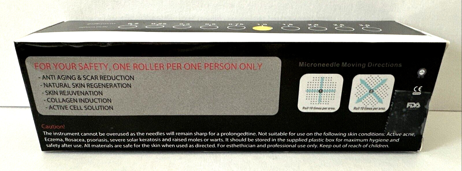 Micro Needle Roller System 1.0mm – Anti Aging & Scar Reduction Skin Regeneration