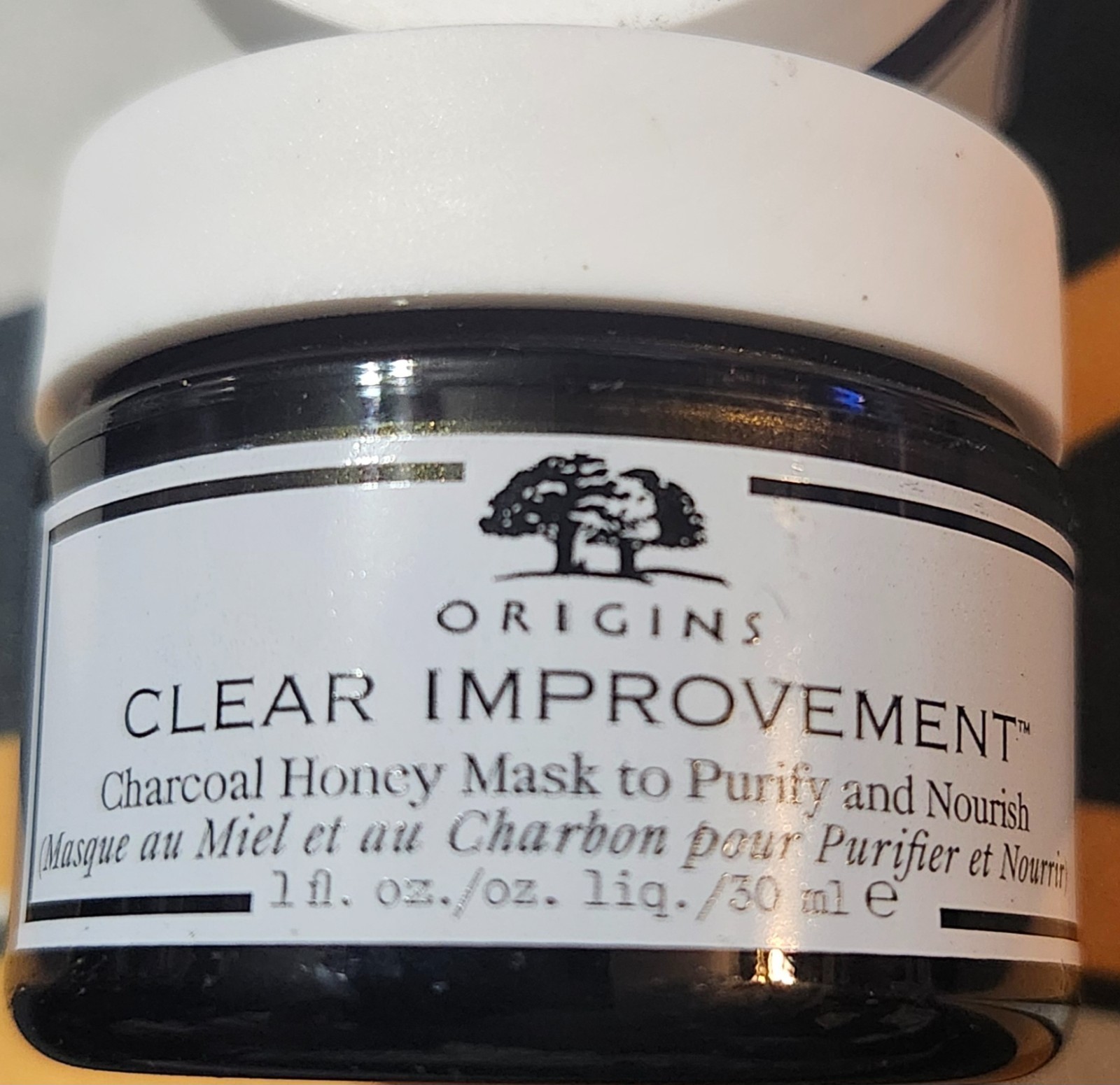 Origins Clear Improvement Charcoal Honey Mask to Purify & Nourish 1 oz | New