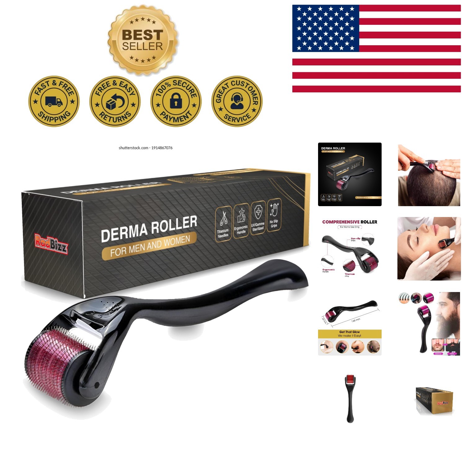 Dependable Titanium Derma Roller – 0.25mm Needles & Storage Case Included