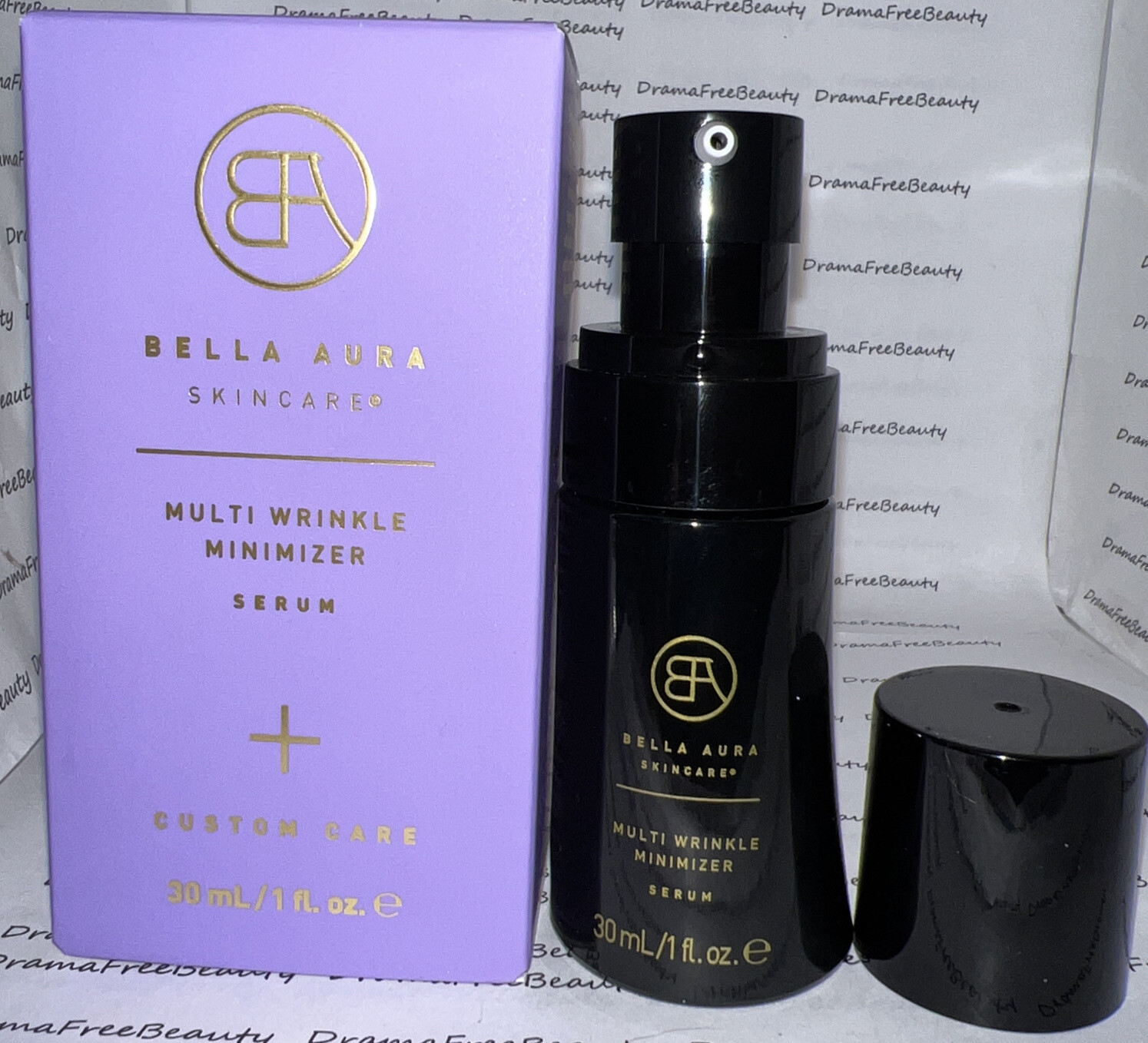 Bella Aura Skincare Custom Care Multi Wrinkle Minimizer Serum, $170 BNIB +Extras