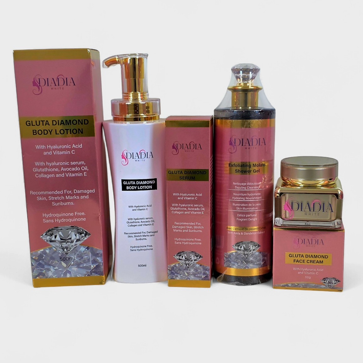 GLUTA DIAMOND MIRACLE SUPER WHITE AND GLUTA COLLAGEN & C CAPSULES Skin Booster