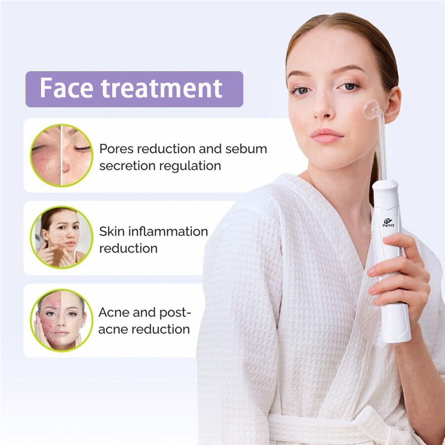 High Frequency Facial Skin Care Wand Machine Anti-aging Acne Hair Treatment Set