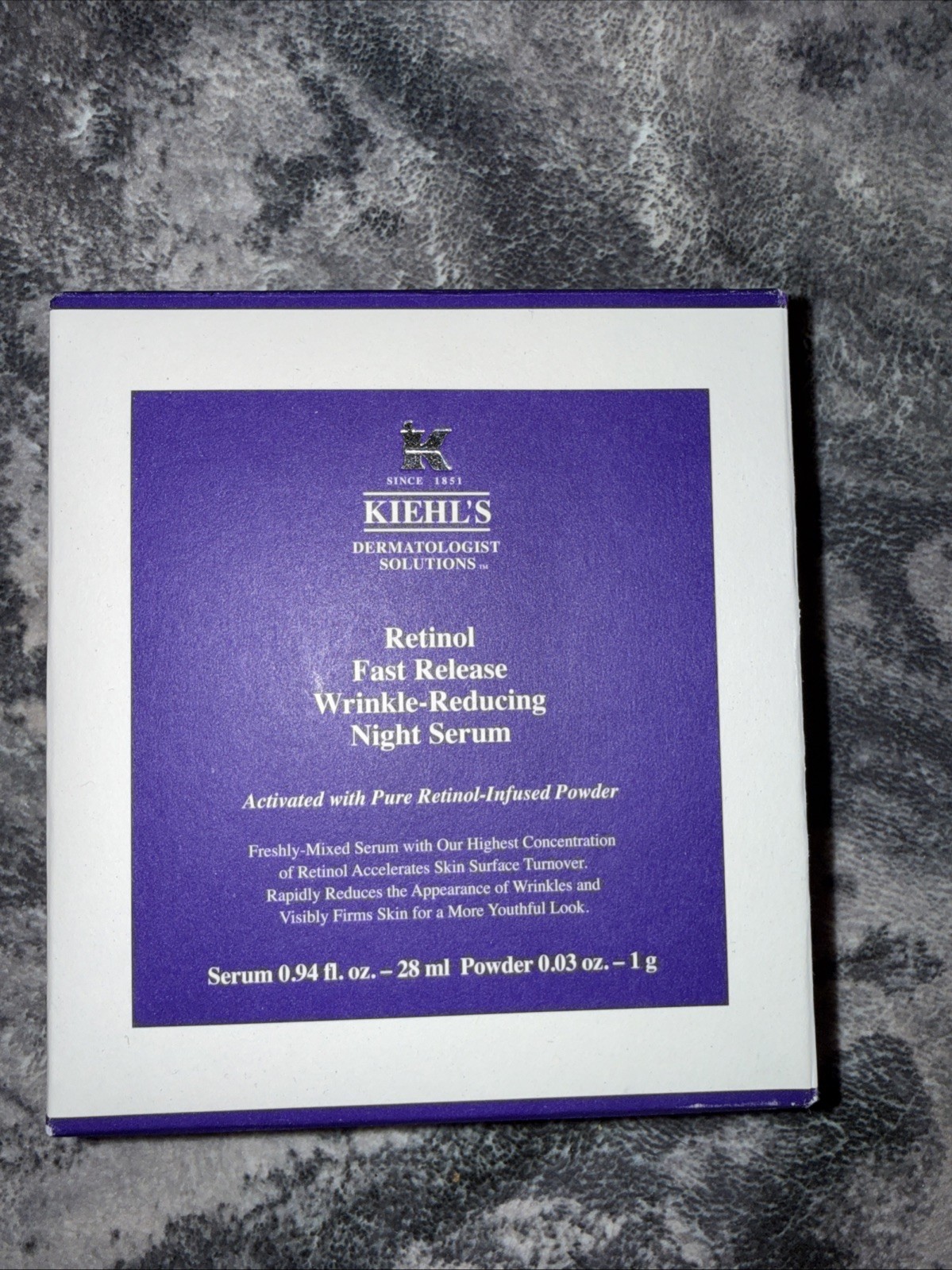 Kiehls Fast Release Wrinkle Reducing 0.3% Retinol Night Serum – Authentic – New