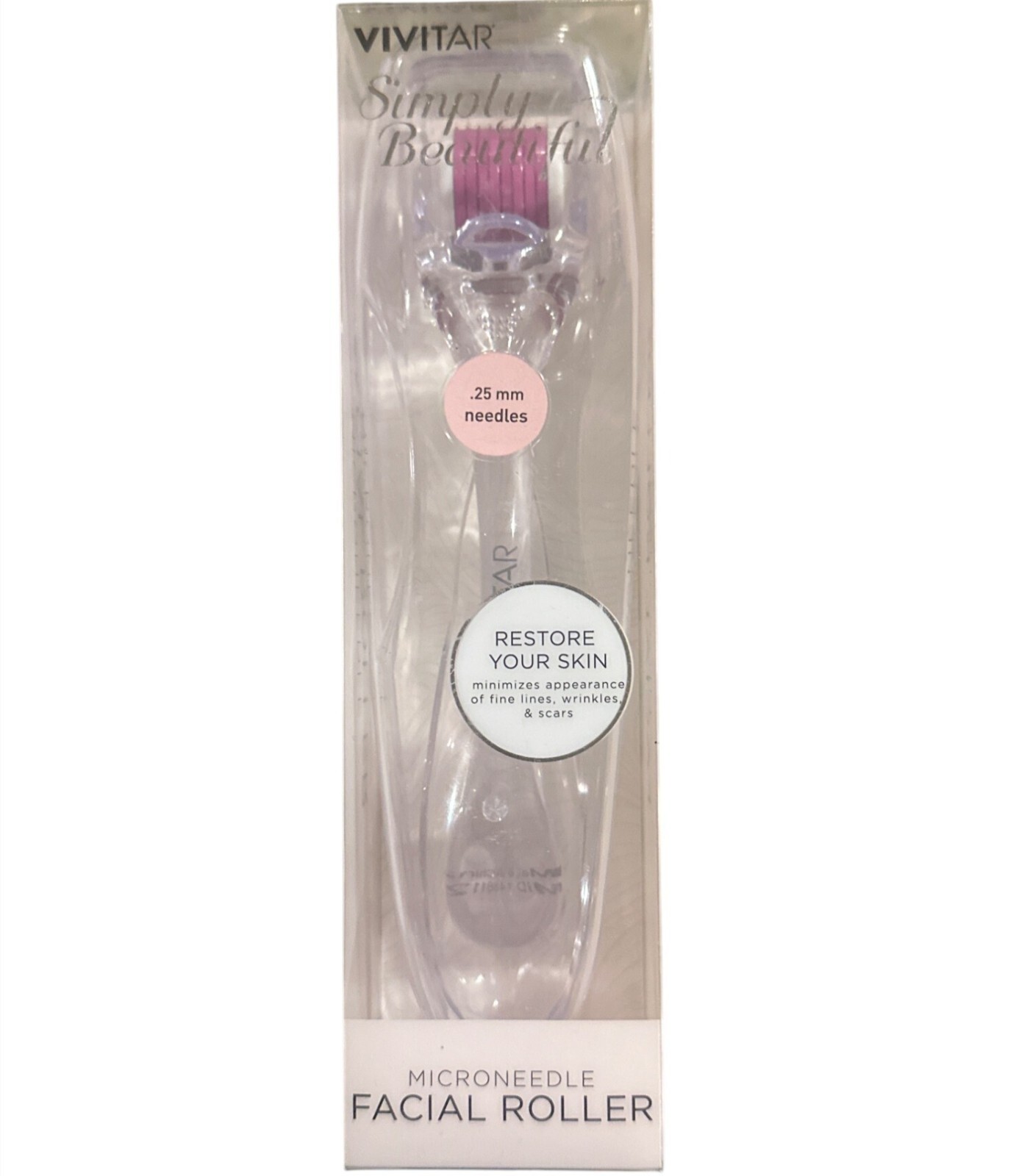 Vivitar Microneedle Facial Roller With 0.25mm Needles For Skin Care & Rejuvenate