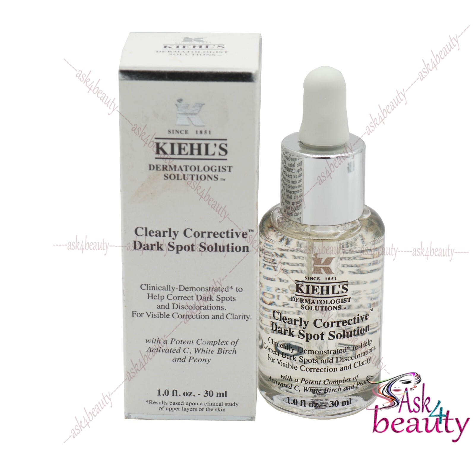 Kiehl’s Clearly Corrective Dark Spot Solution 1oz/30mL New In Damaged Box