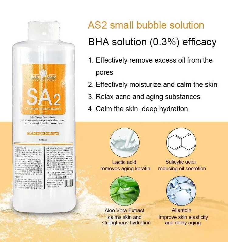 Aqua Peeling Solution AS1 SA2 AO3 Dermabrasion 3*400ML Cleansing Hydra Serum