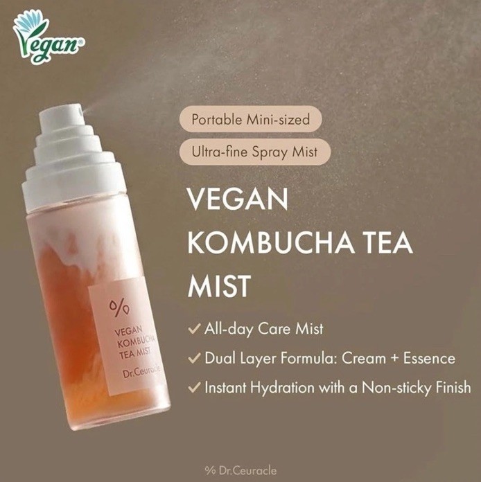 Dr. Ceuracle Vegan Kombucha Tea Mist 80ml / 2.70 fl oz Glow & Hydration K-beauty