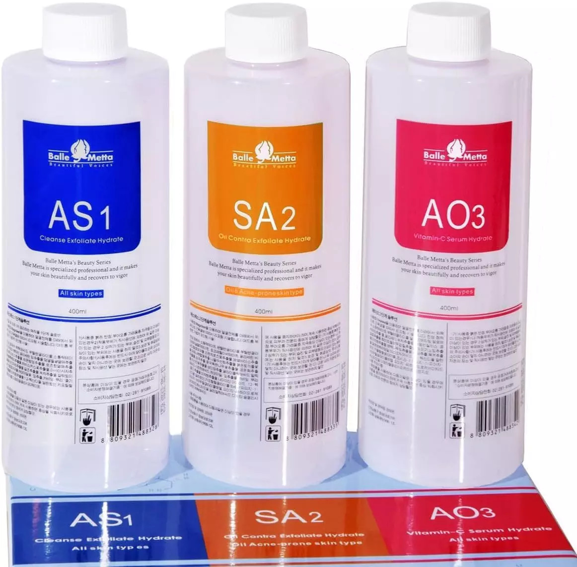 3/6 x400ml Aqua Hydro Peel Solution Facial Serum for Hydro Dermabrasion Machine
