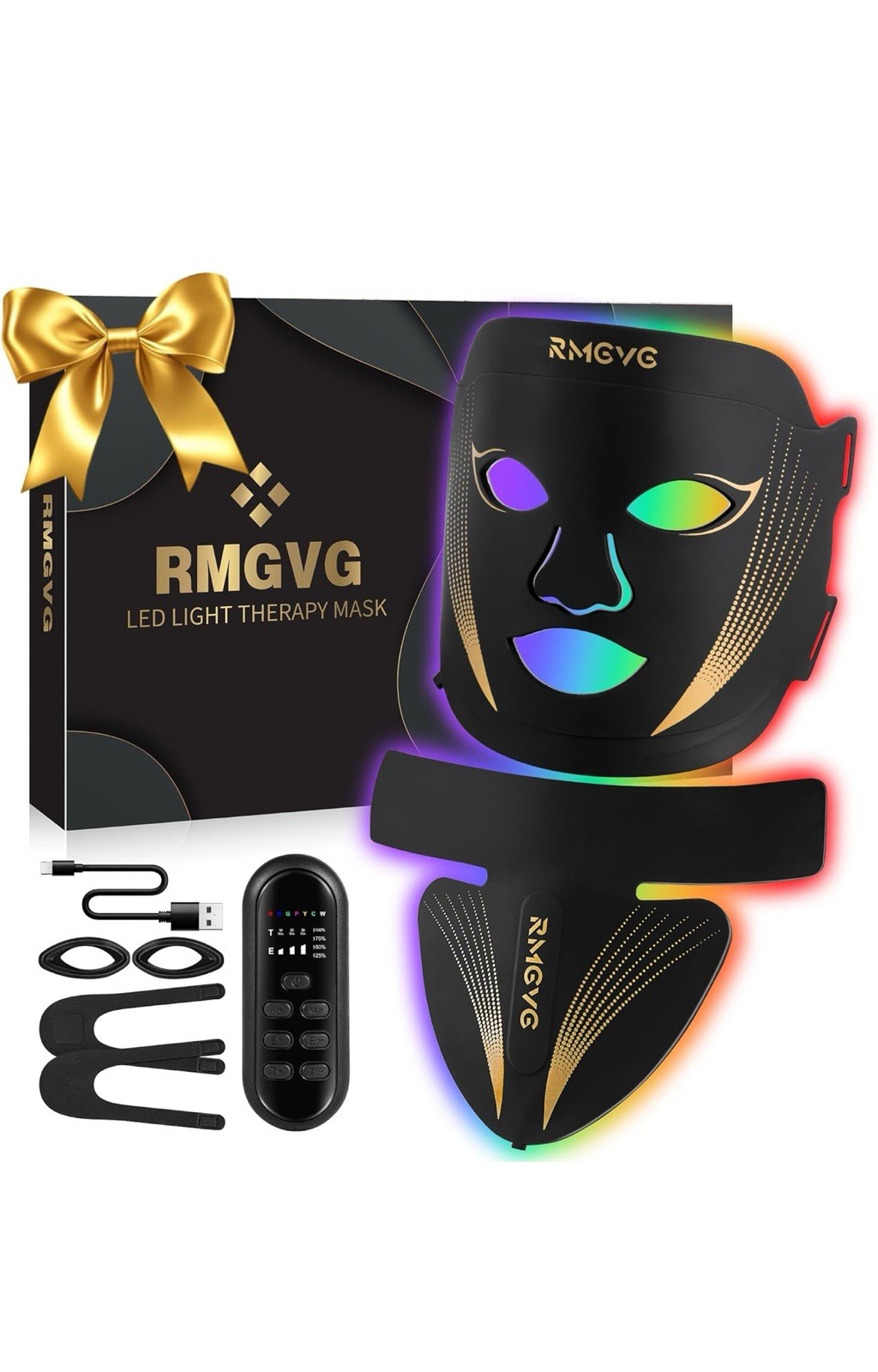 Red Light Face Mask Set, Led Mask Light Therapy for Face Neck led Light Therapy